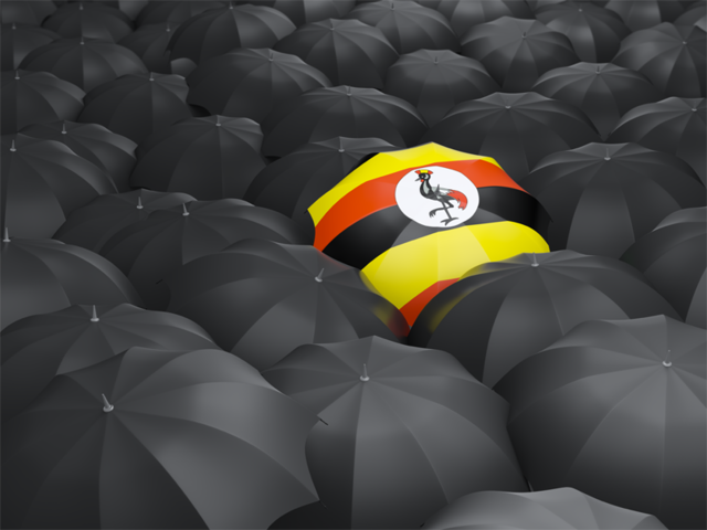 Umbrella with flag. Download flag icon of Uganda at PNG format