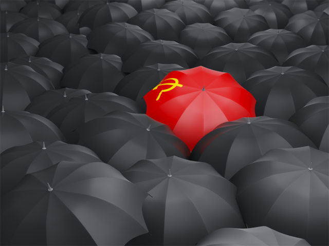 Зонтик с флагом. Скачать флаг. СССР
