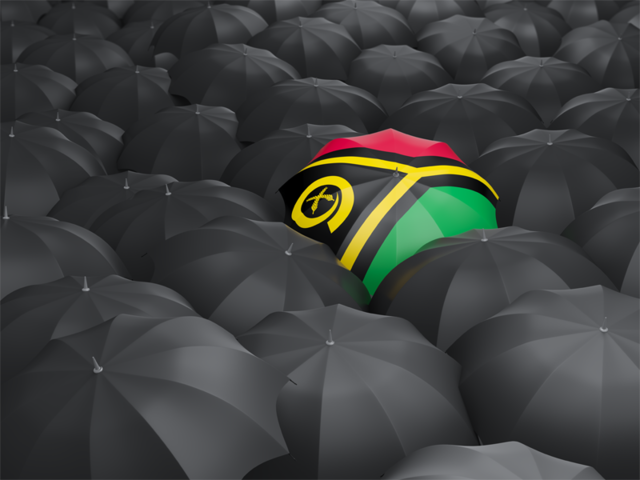 Зонтик с флагом. Скачать флаг. Вануату