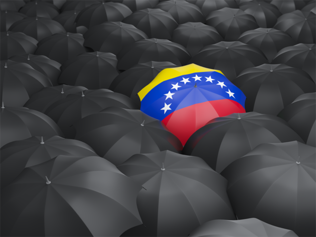 Зонтик с флагом. Скачать флаг. Венесуэла