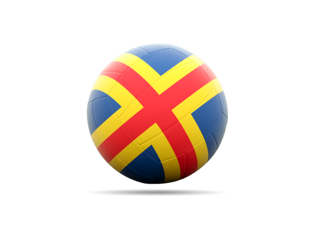 Volleyball icon. Download flag icon of Aland Islands at PNG format