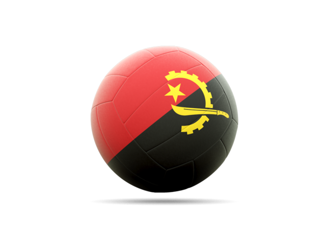 Volleyball icon. Download flag icon of Angola at PNG format
