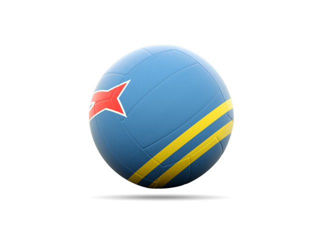 Volleyball icon. Download flag icon of Aruba at PNG format