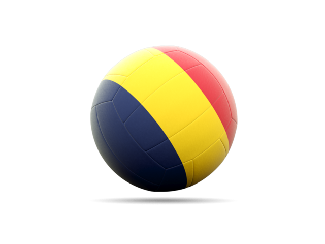 Volleyball icon. Download flag icon of Chad at PNG format