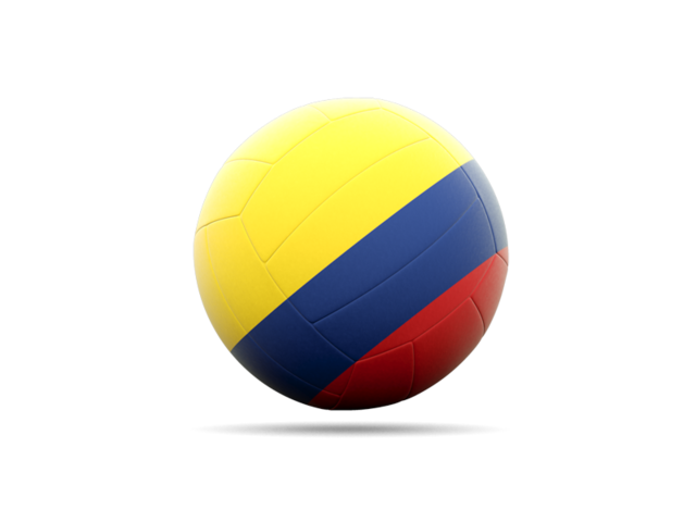 Volleyball icon. Download flag icon of Colombia at PNG format