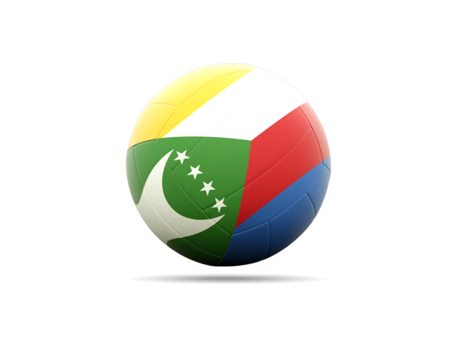 Volleyball icon. Download flag icon of Comoros at PNG format