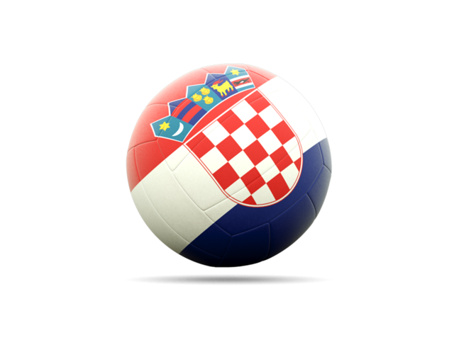 Volleyball icon. Download flag icon of Croatia at PNG format