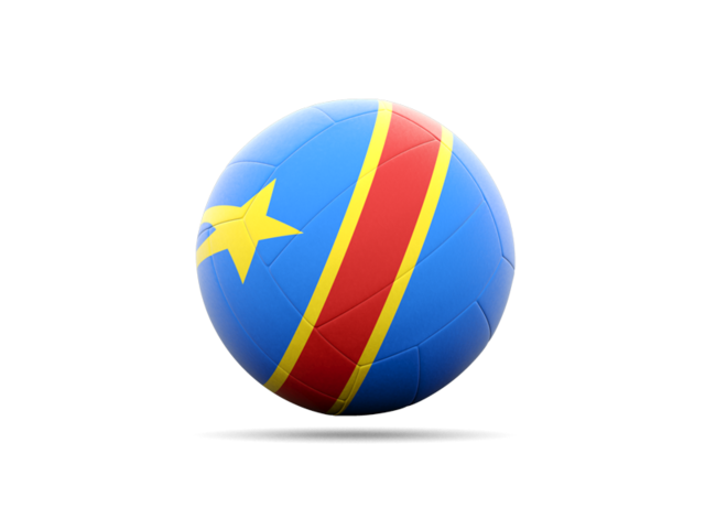 Volleyball icon. Download flag icon of Democratic Republic of the Congo at PNG format