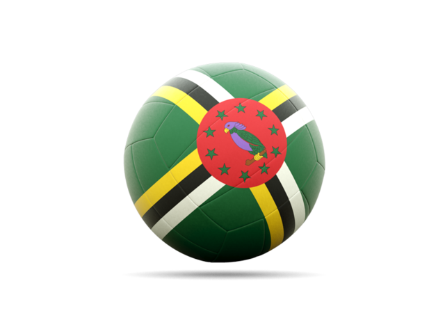 Volleyball icon. Download flag icon of Dominica at PNG format