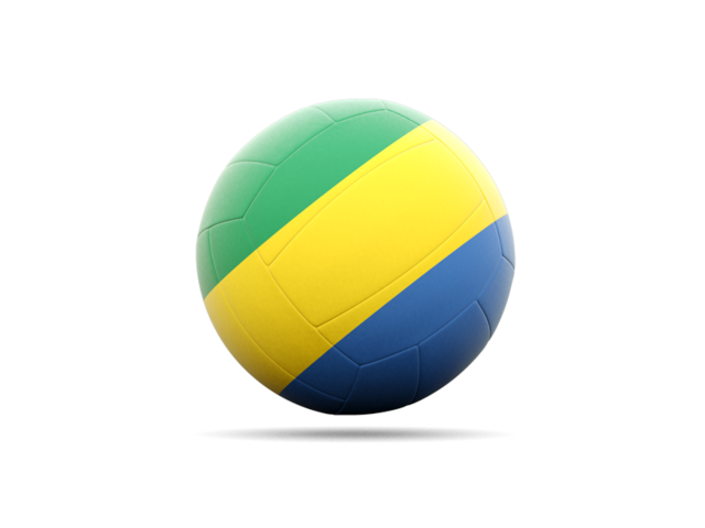 Volleyball icon. Download flag icon of Gabon at PNG format