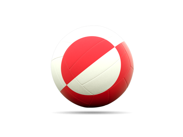Volleyball icon. Download flag icon of Greenland at PNG format