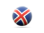 Iceland. Volleyball icon. Download icon.