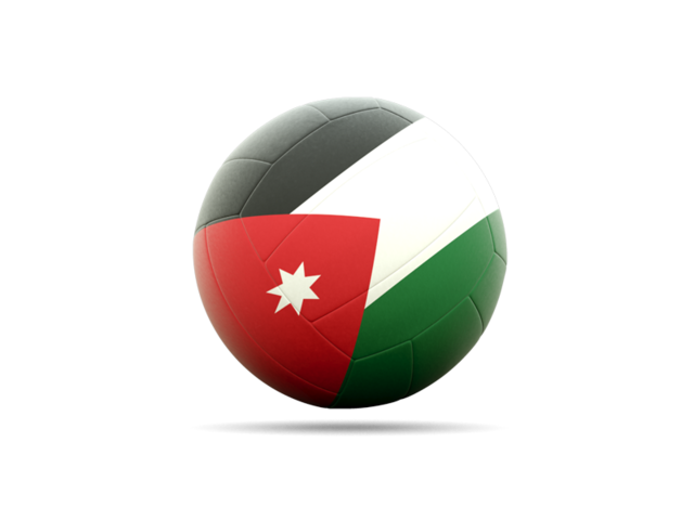 Volleyball icon. Download flag icon of Jordan at PNG format