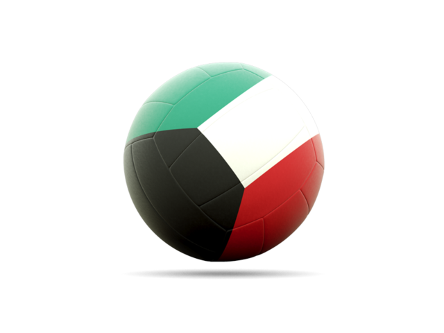 Volleyball icon. Download flag icon of Kuwait at PNG format