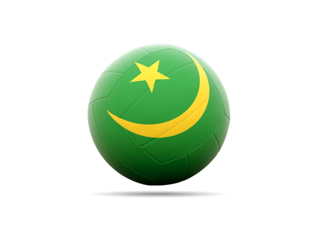 Volleyball icon. Download flag icon of Mauritania at PNG format