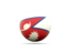 Nepal. Volleyball icon. Download icon.