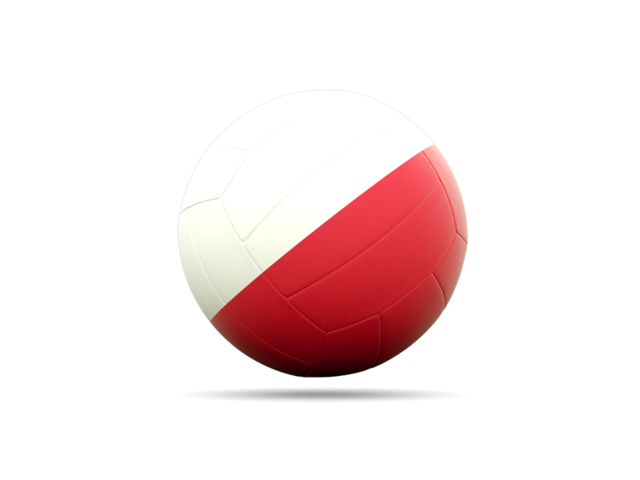 Volleyball icon. Download flag icon of Poland at PNG format