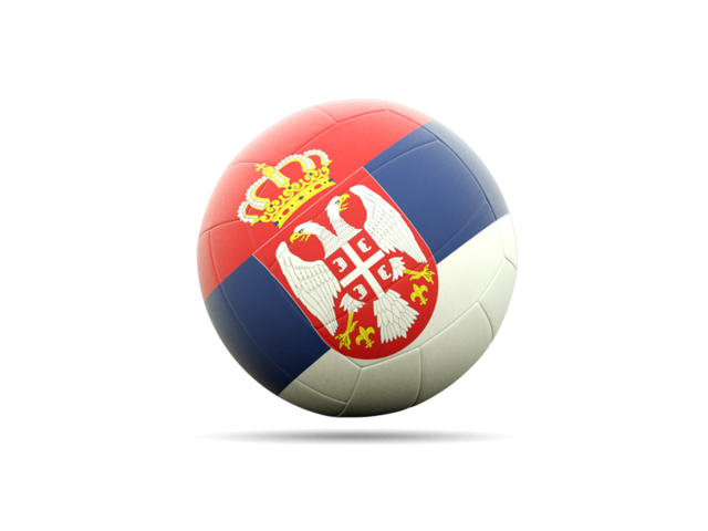 Волебольная иконка. Скачать флаг. Сербия