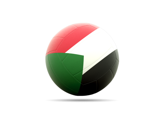 Volleyball icon. Download flag icon of Sudan at PNG format