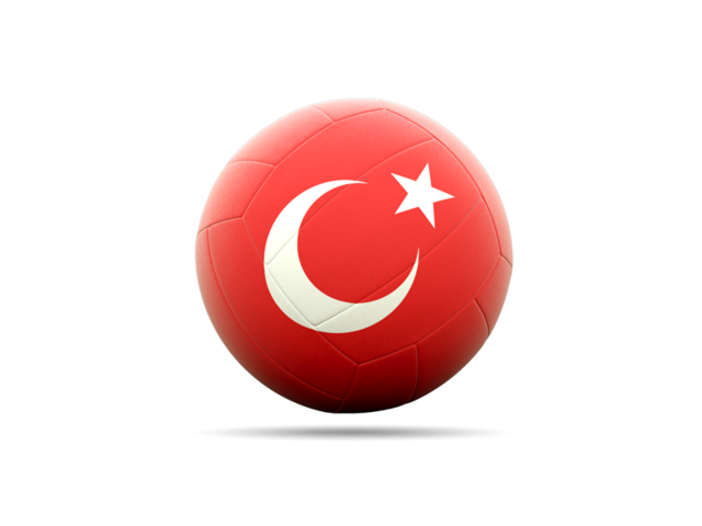 Volleyball icon. Download flag icon of Turkey at PNG format