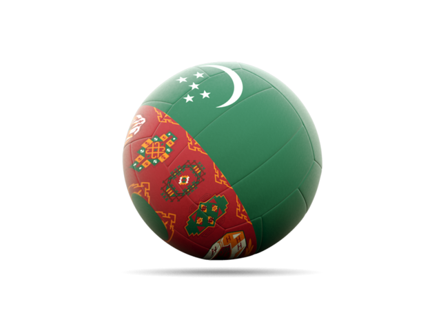 Volleyball icon. Download flag icon of Turkmenistan at PNG format
