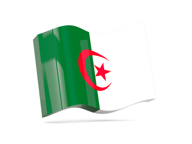 Волнистая иконка. Скачать флаг. Алжир