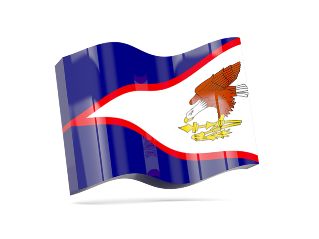 Волнистая иконка. Скачать флаг. Американское Самоа
