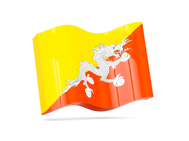 Волнистая иконка. Скачать флаг. Бутан