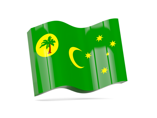 Wave icon. Download flag icon of Cocos Islands at PNG format