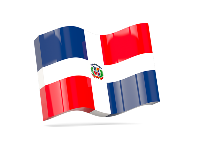 Волнистая иконка. Скачать флаг. Доминиканская Республика