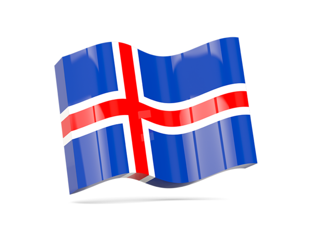 Волнистая иконка. Скачать флаг. Исландия