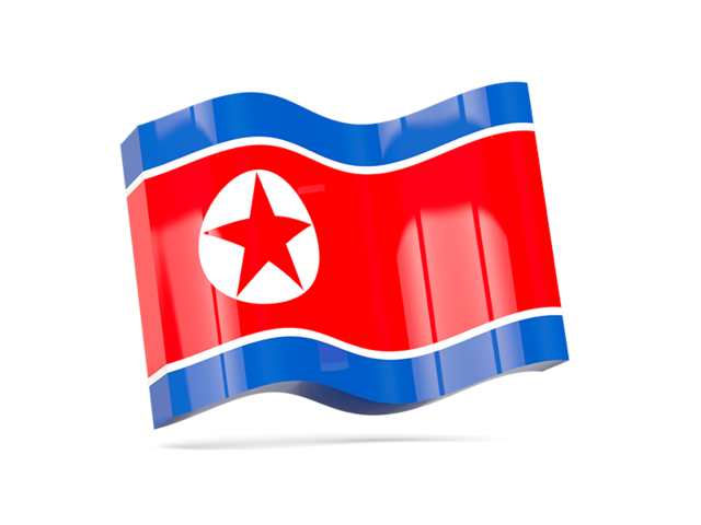 Волнистая иконка. Скачать флаг. Северная Корея