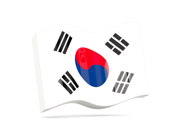 Волнистая иконка. Скачать флаг. Южная Корея