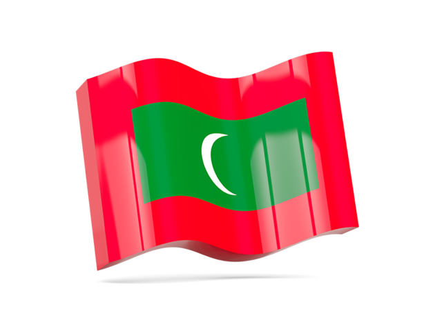 Wave icon. Download flag icon of Maldives at PNG format