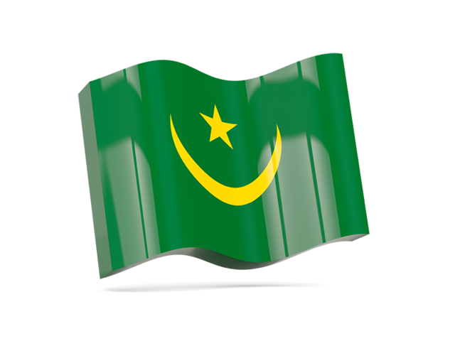 Волнистая иконка. Скачать флаг. Мавритания