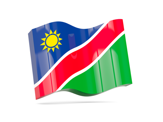 Волнистая иконка. Скачать флаг. Намибия