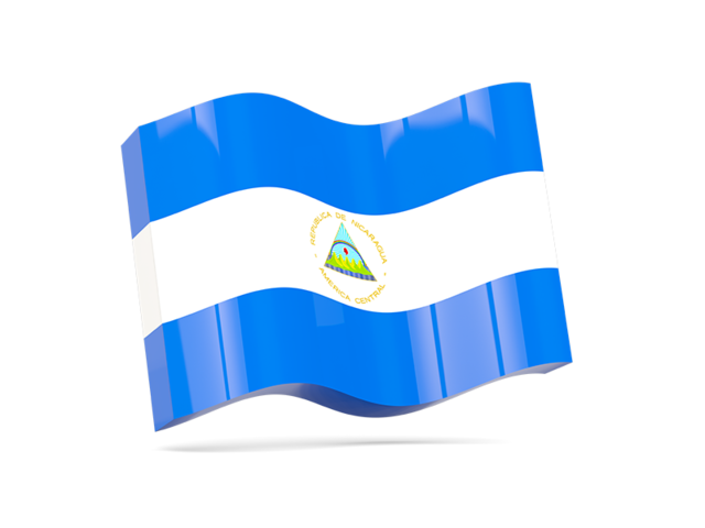 Wave icon. Illustration of flag of Nicaragua