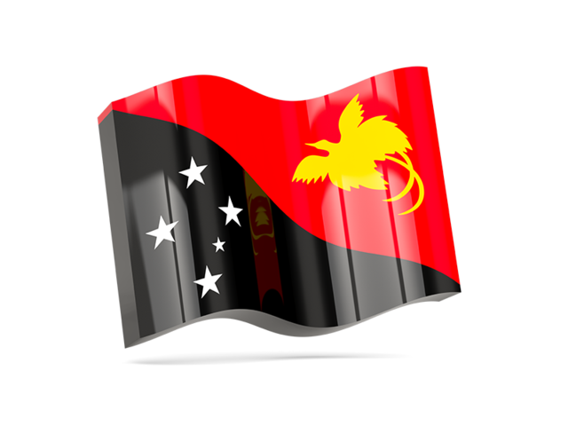 Волнистая иконка. Скачать флаг. Папуа — Новая Гвинея