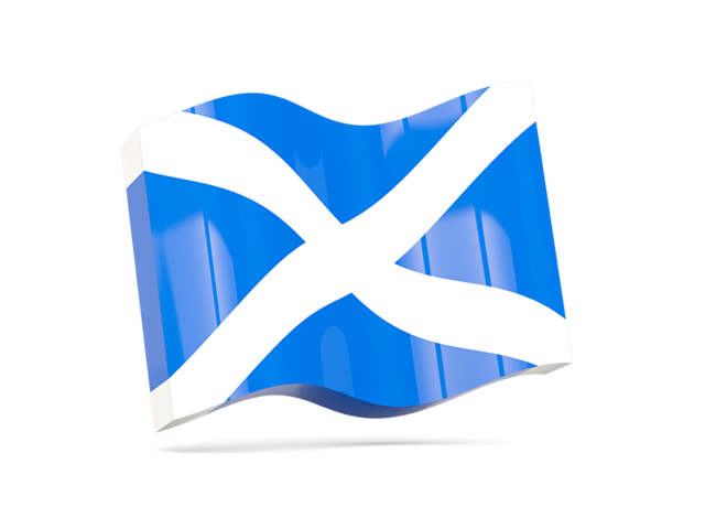 Волнистая иконка. Скачать флаг. Шотландия