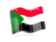 Sudan. Wave icon. Download icon.