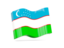 Uzbekistan. Wave icon. Download icon.