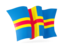 Aland Islands. Waving flag. Download icon.