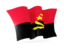 Angola. Waving flag. Download icon.