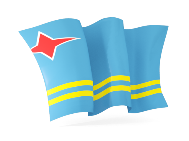 Waving flag. Download flag icon of Aruba at PNG format