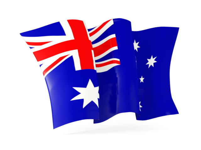 Waving flag. Download flag icon of Australia at PNG format