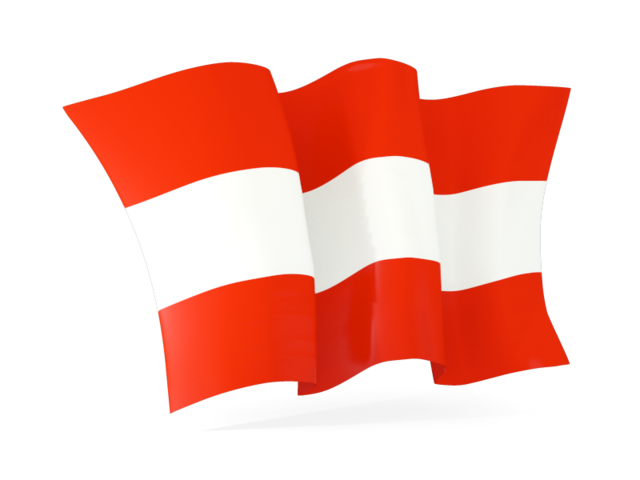 Волнистый флаг. Скачать флаг. Австрия