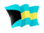 Bahamas. Waving flag. Download icon.