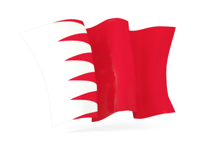 Waving flag. Download flag icon of Bahrain at PNG format