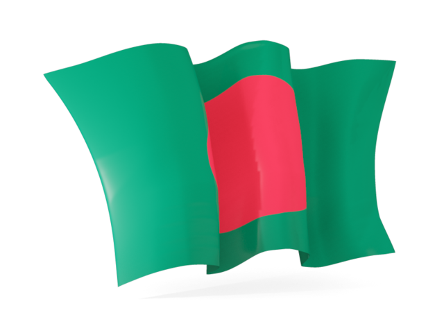 Waving flag. Download flag icon of Bangladesh at PNG format