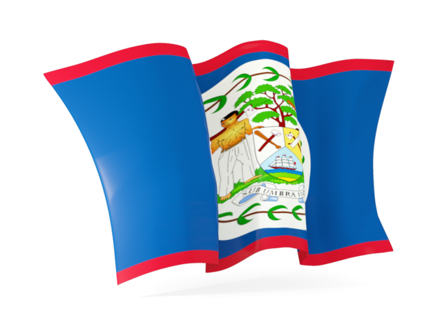 Waving flag. Download flag icon of Belize at PNG format